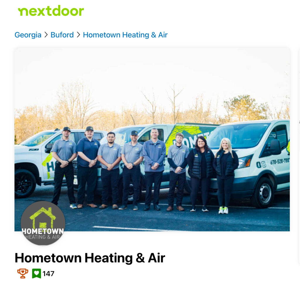 next door reviews Hometown Heating & Air